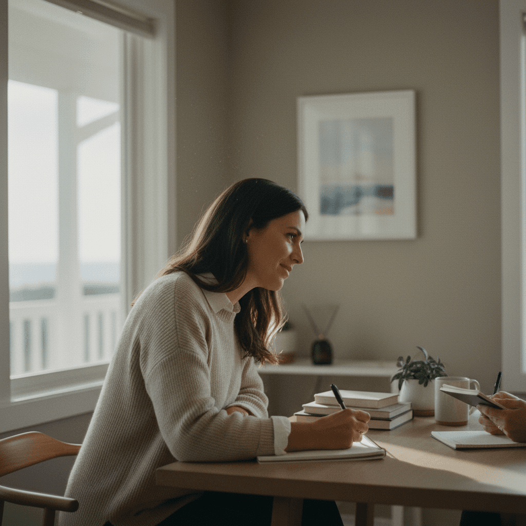 Clinician documenting insights during supervision